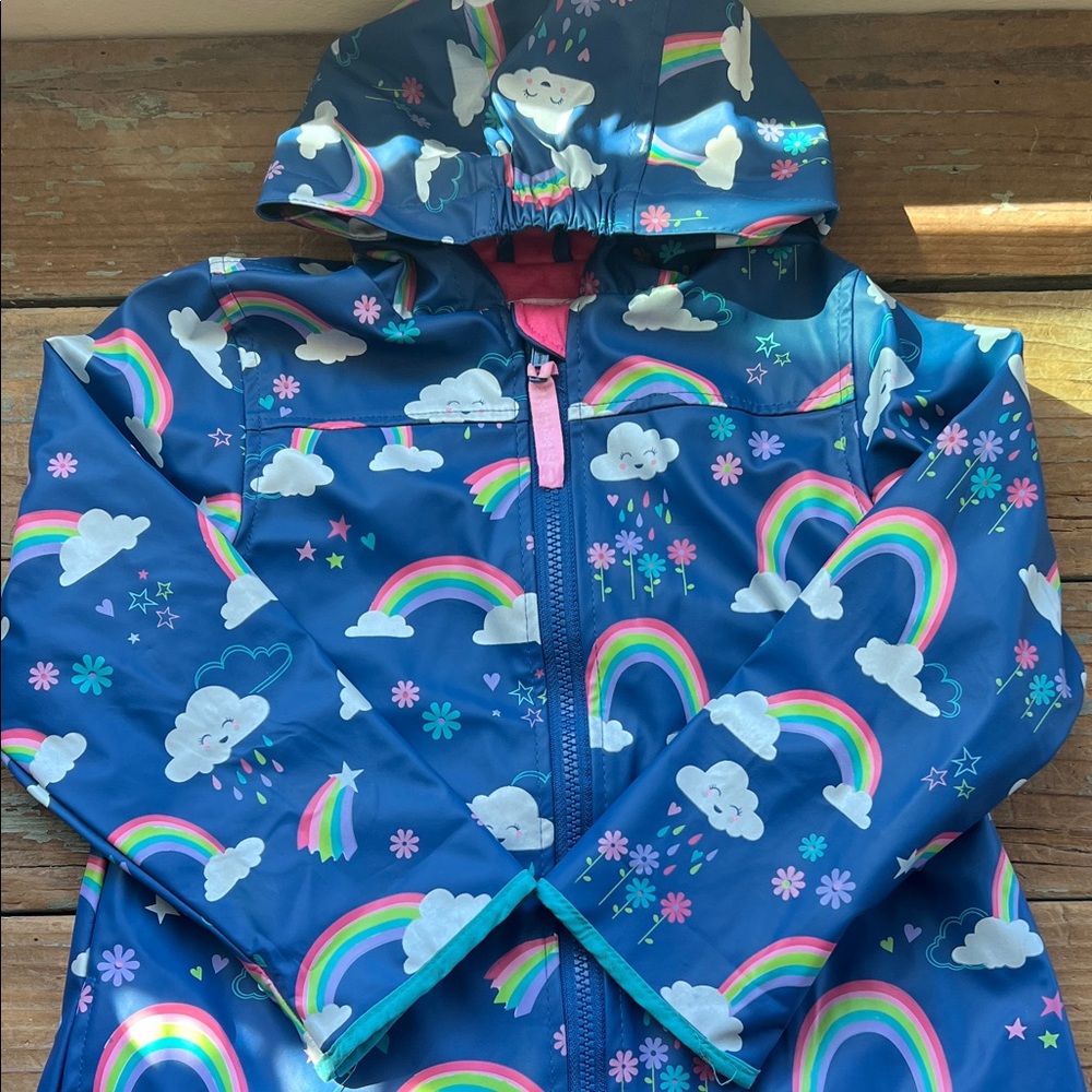 Colorful Rainbow Rain Jacket